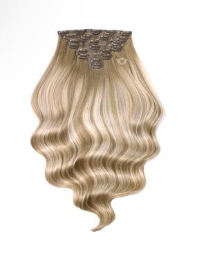 Foxy locks Clip-In Hair Invisible Weft Extensions- crème brûlée